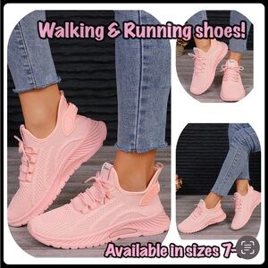 Women's Pink Walking & Running Shoes
